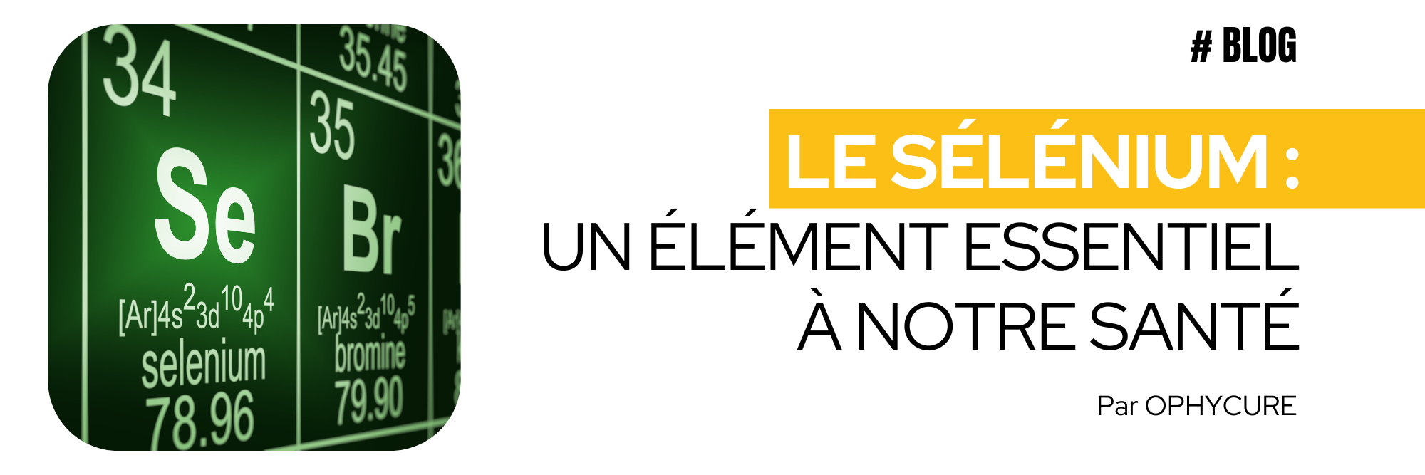 Le_Sélénium_OPHYCURE Le Sélénium : Un élément essentiel à notre santé Un article d'OPHYCURE