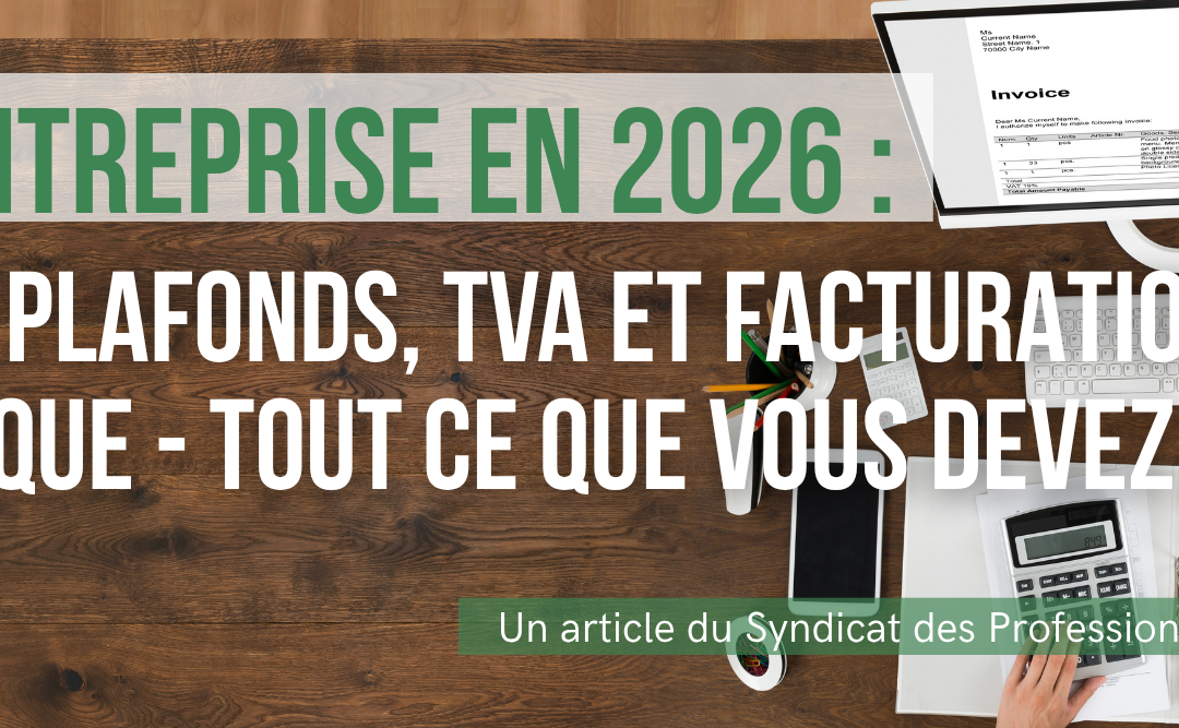 Micro-entreprise en 2026 : nouveaux plafonds, TVA et facturation électronique – tout ce que vous devez anticiper